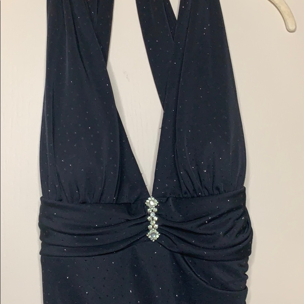 EVERYTHING MUST GO Black sparkly prom dress - Picture 3 of 6